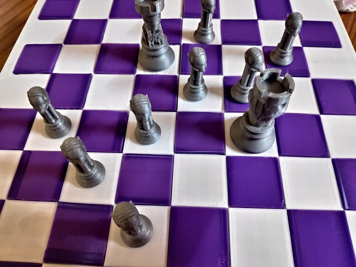 CHESS Board AVENGERS VS JUSTICE LEAGUE 3D print model_40
