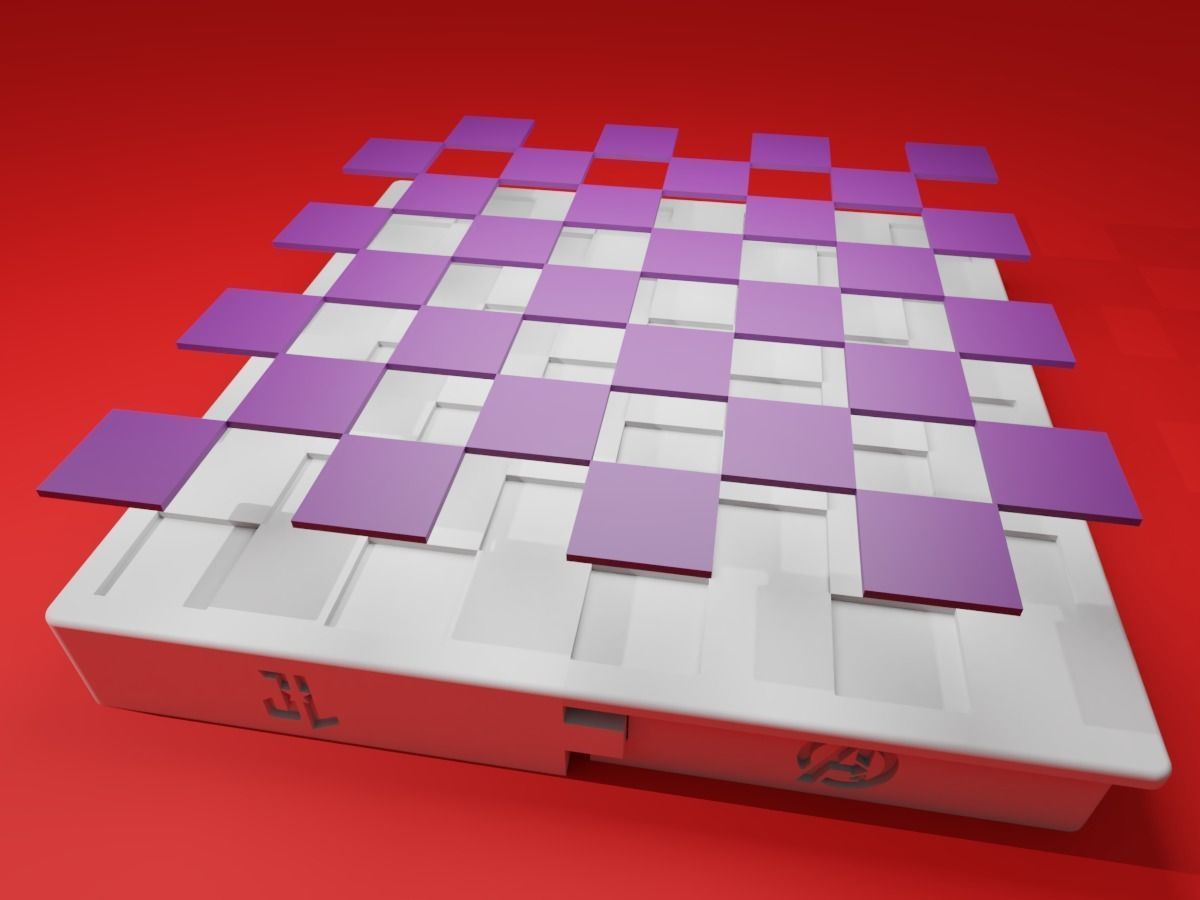 CHESS Board AVENGERS VS JUSTICE LEAGUE 3D print model_39