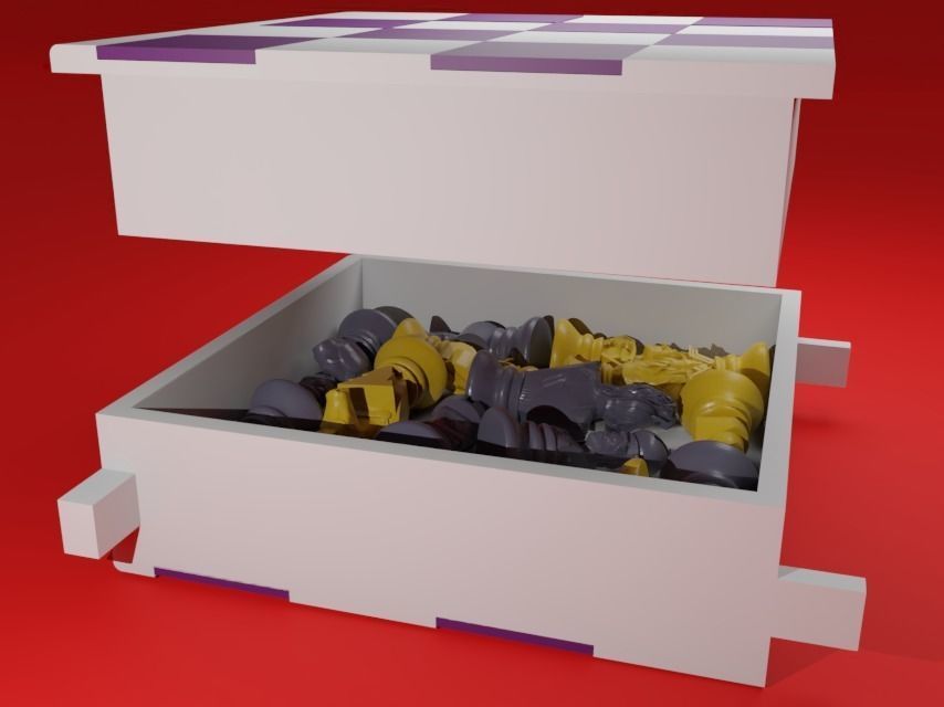 CHESS Board AVENGERS VS JUSTICE LEAGUE 3D print model_33