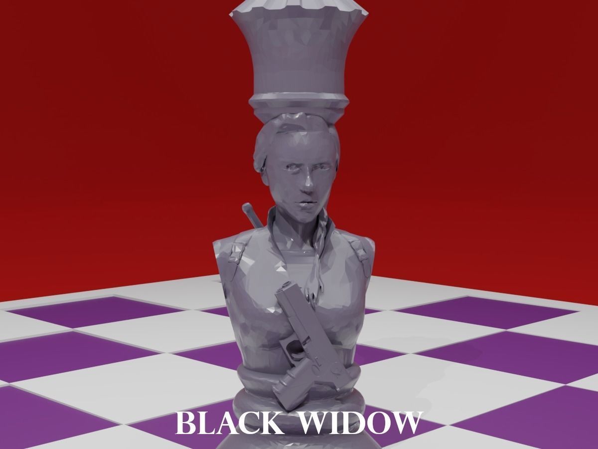 CHESS Board AVENGERS VS JUSTICE LEAGUE 3D print model_6