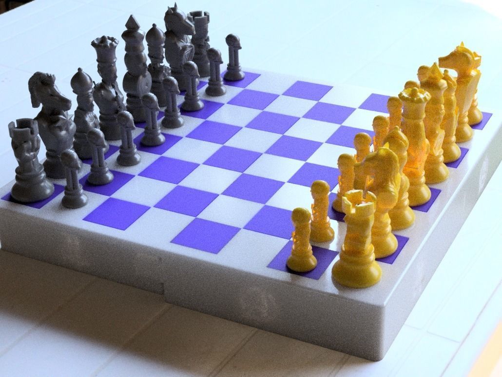 CHESS Board AVENGERS VS JUSTICE LEAGUE 3D print model_31