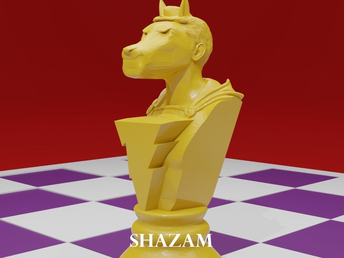 CHESS Board AVENGERS VS JUSTICE LEAGUE 3D print model_18