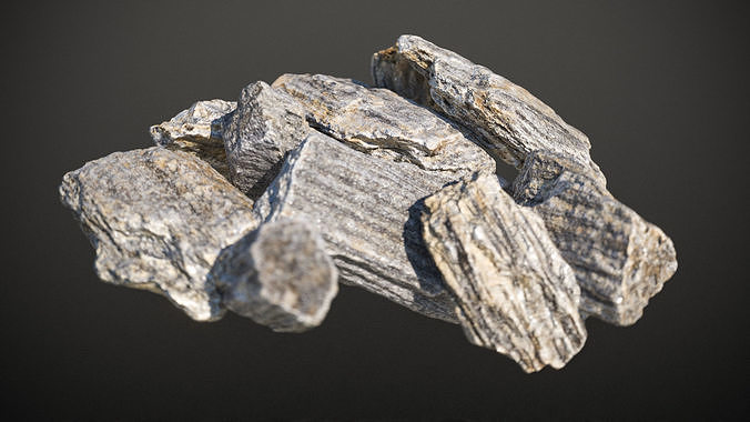 Gneiss seamless stone tile 3D model