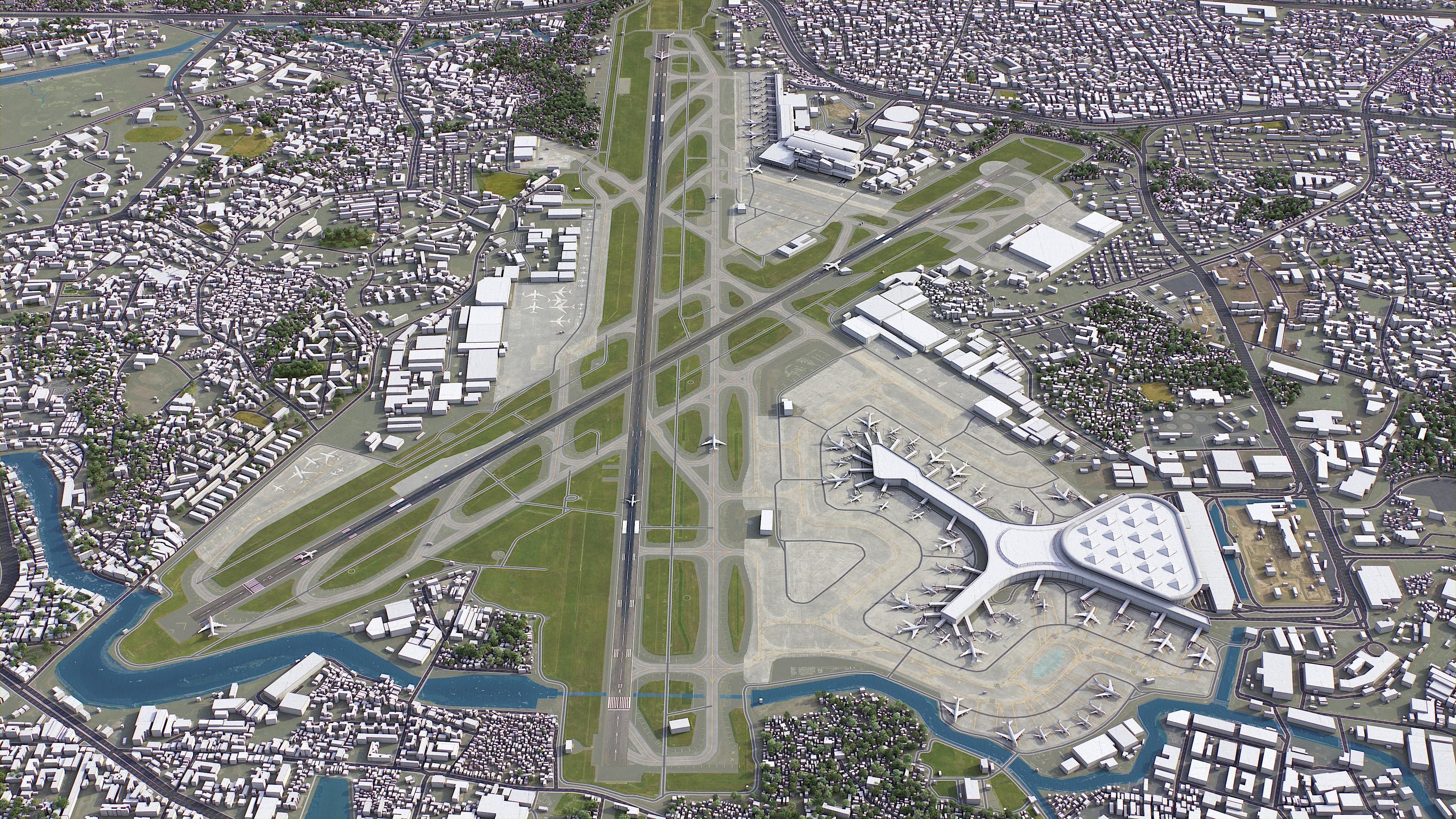 Mumbai - 3D Airport Model Low-poly 3D model_2