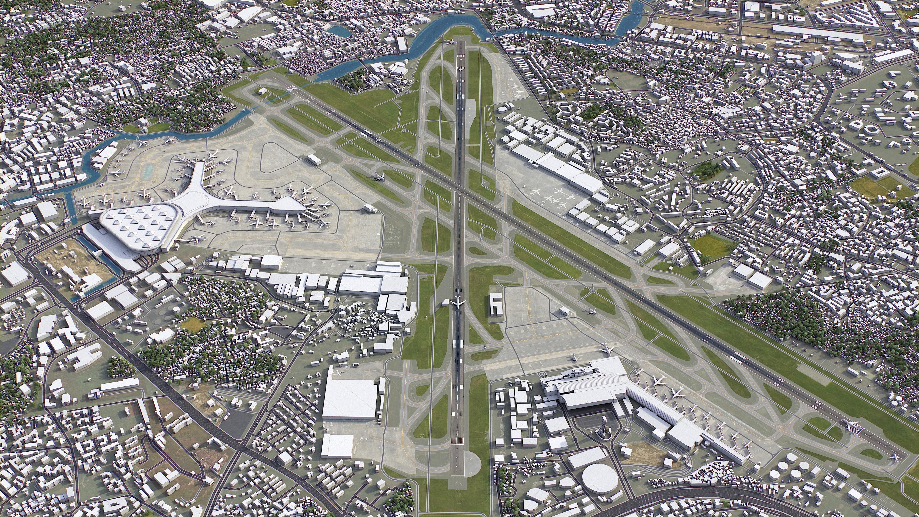 Mumbai - 3D Airport Model Low-poly 3D model_7