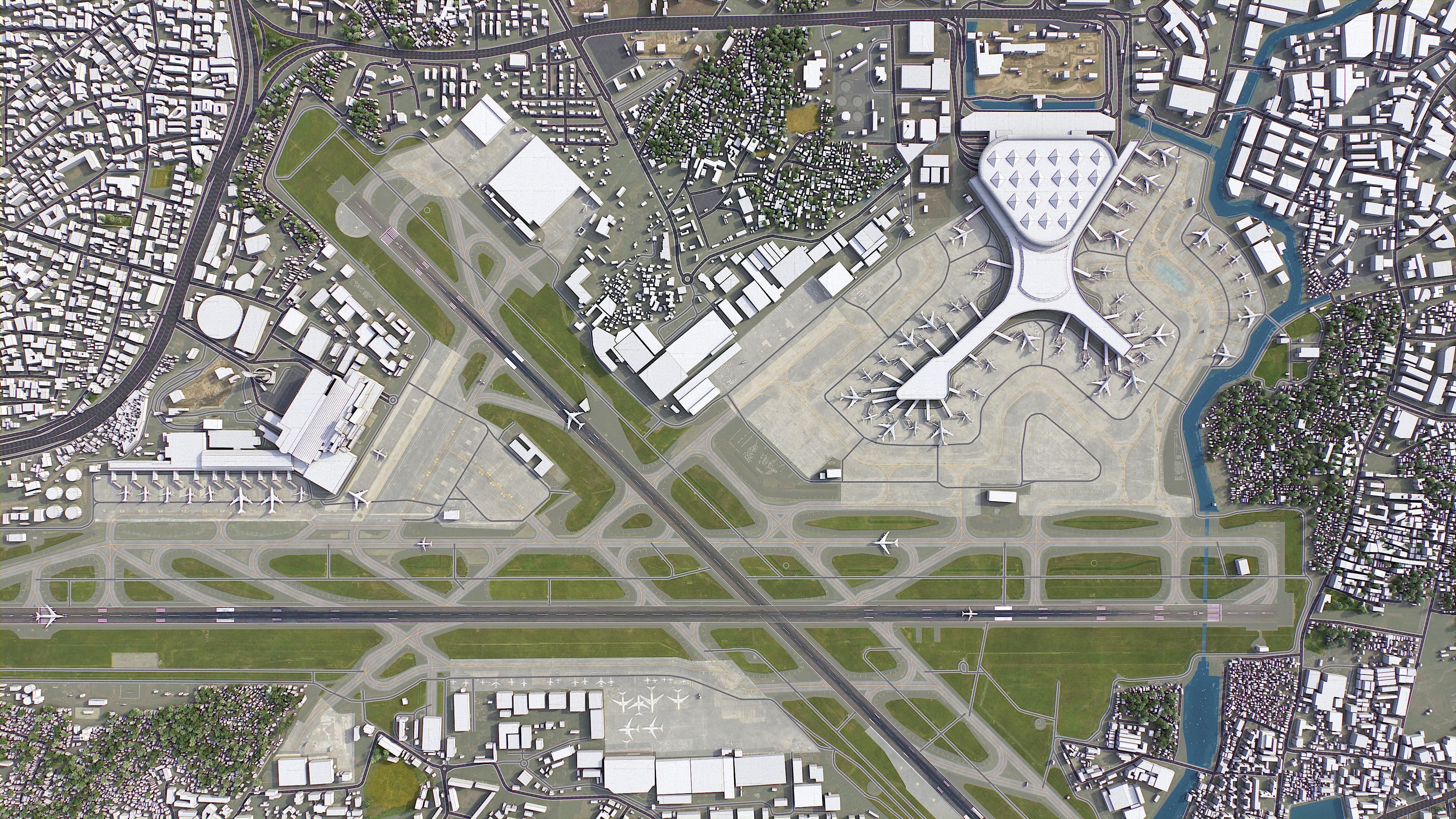 Mumbai - 3D Airport Model Low-poly 3D model_4