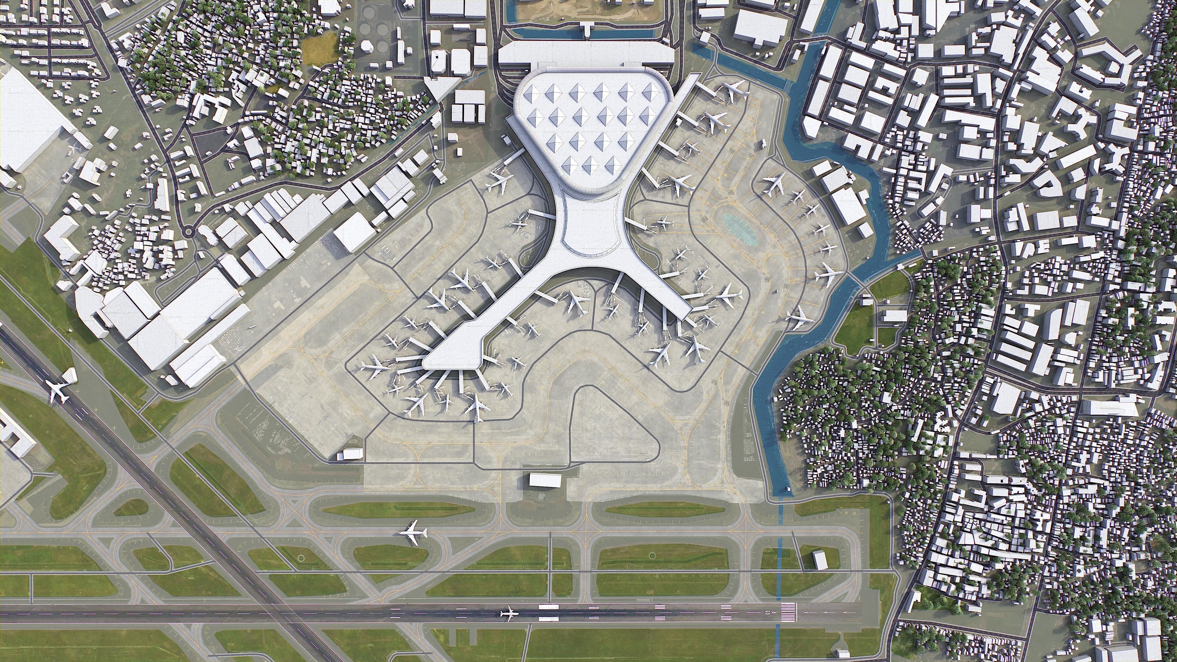 Mumbai - 3D Airport Model Low-poly 3D model_3