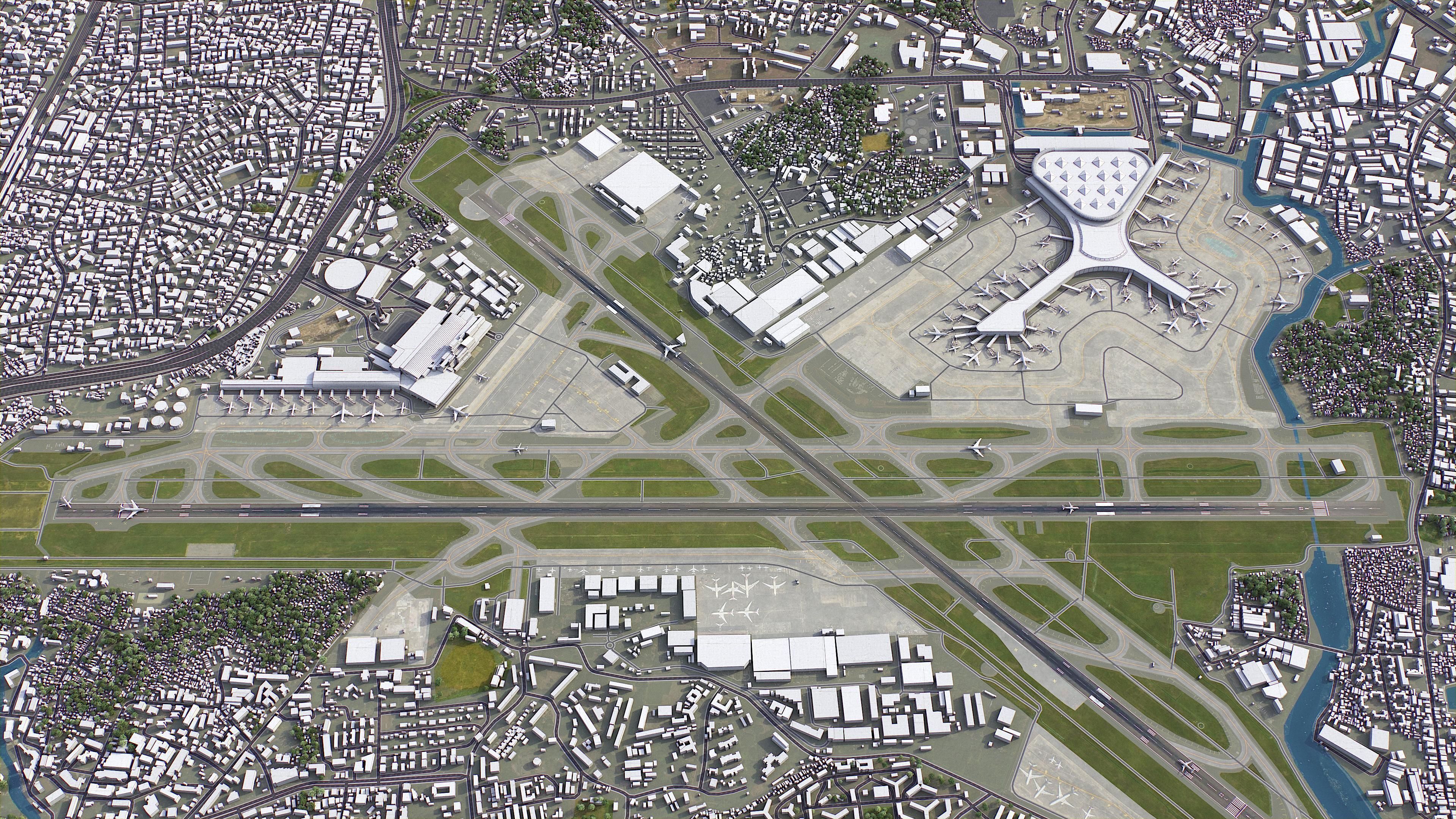 Mumbai - 3D Airport Model Low-poly 3D model_6