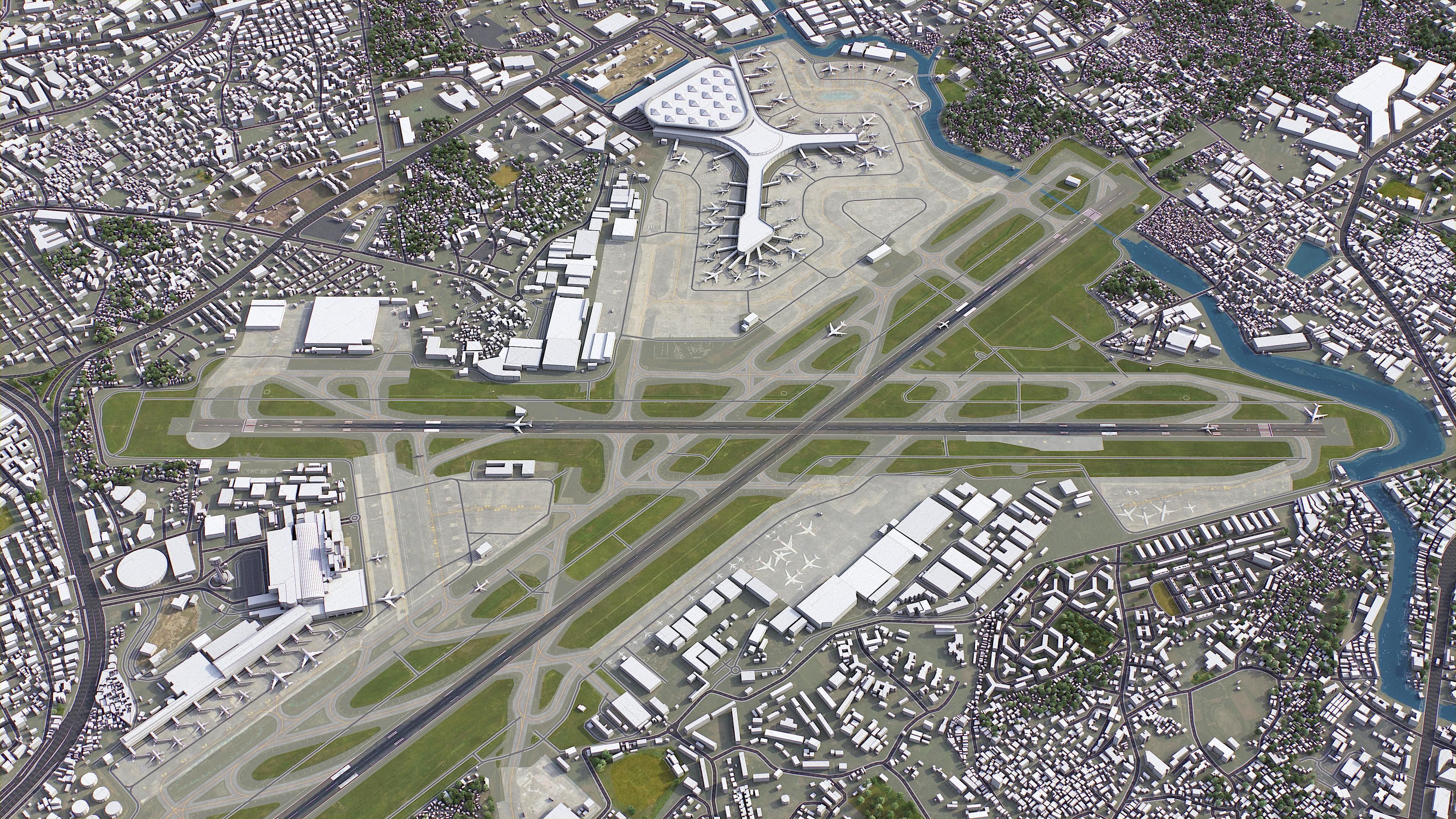 Mumbai - 3D Airport Model Low-poly 3D model_9