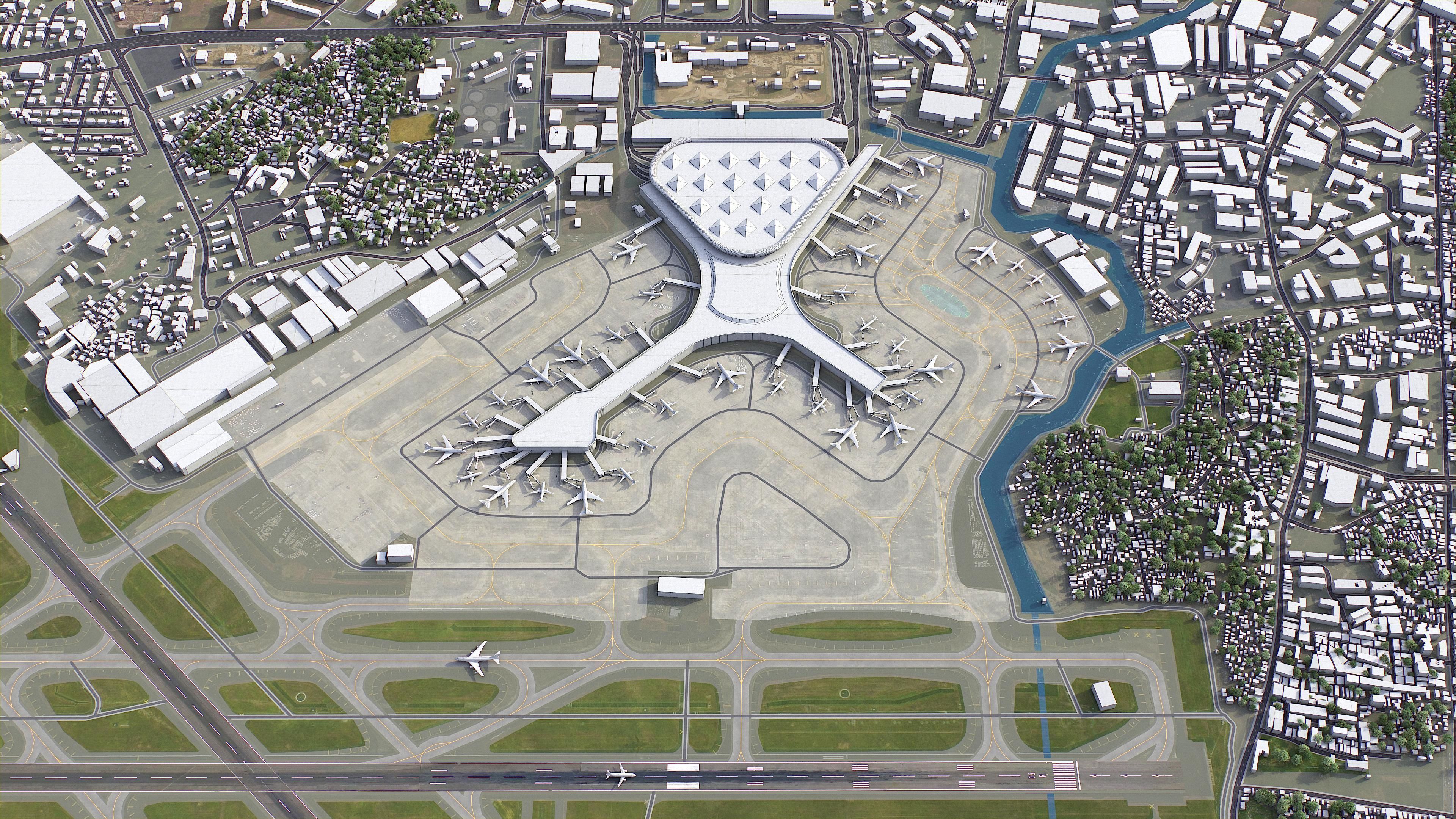 Mumbai - 3D Airport Model Low-poly 3D model_5