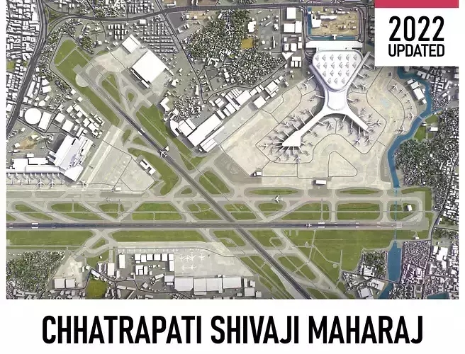 Mumbai - 3D Airport Model Low-poly 3D model