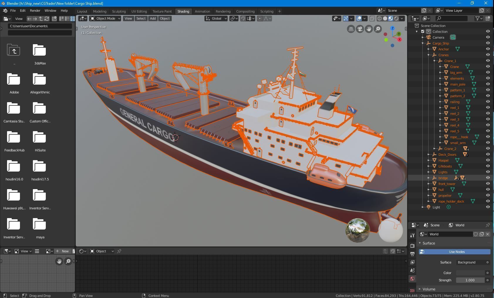 Cargo Ship 1 Low-poly 3D model_21