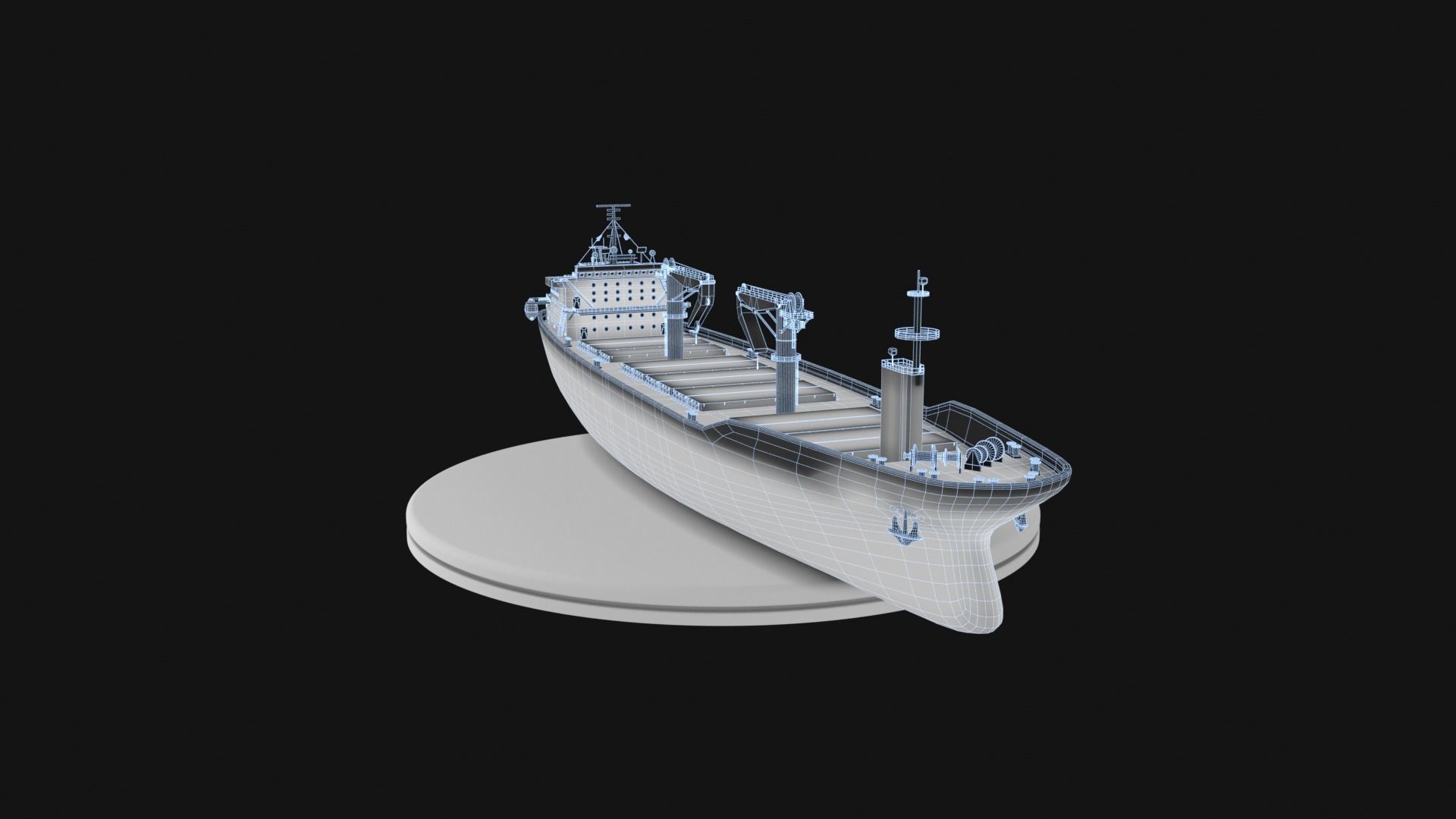 Cargo Ship 1 Low-poly 3D model_17