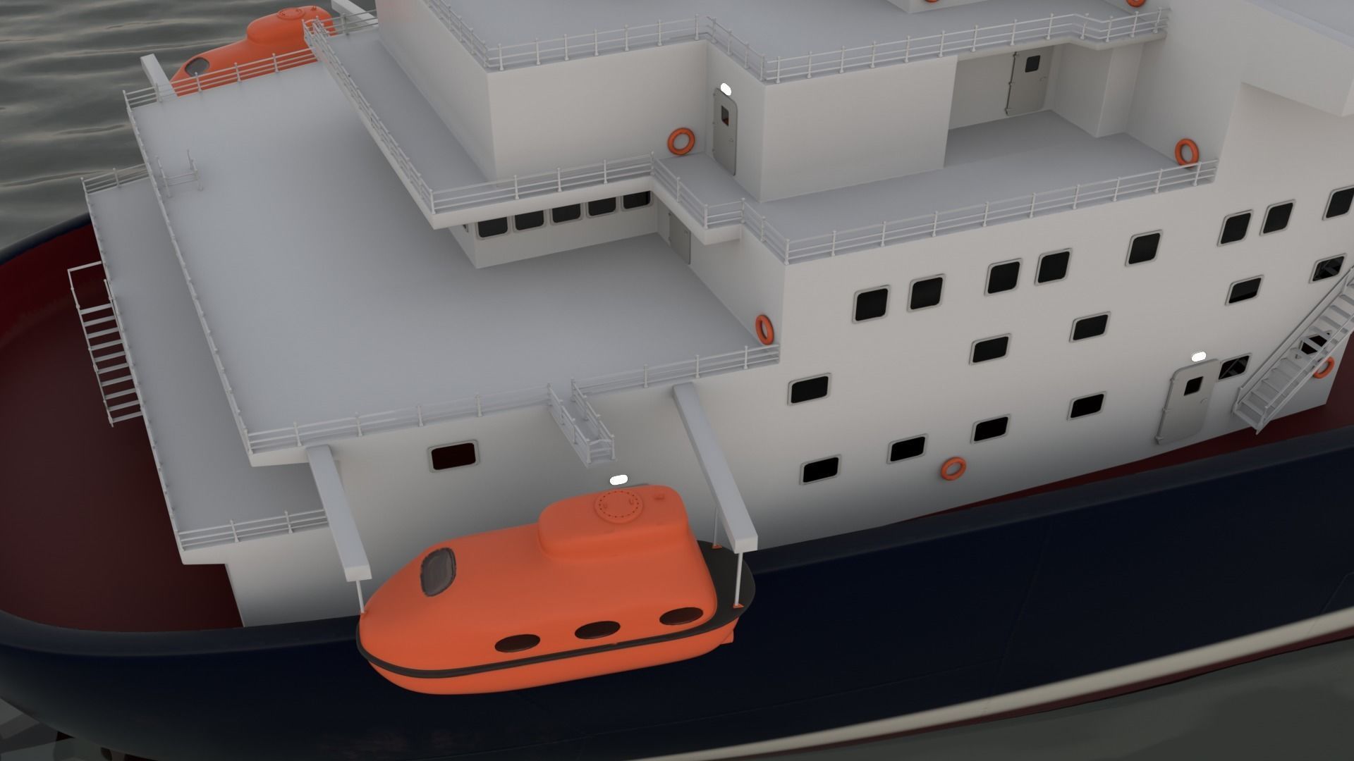 Cargo Ship 1 Low-poly 3D model_10