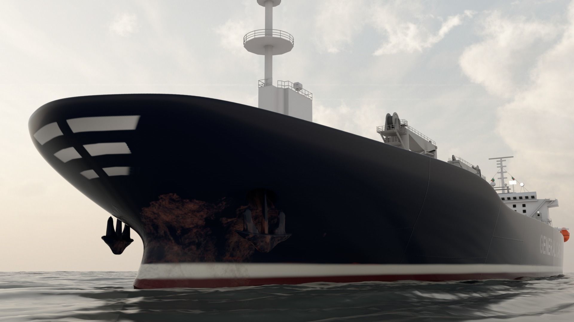 Cargo Ship 1 Low-poly 3D model_7