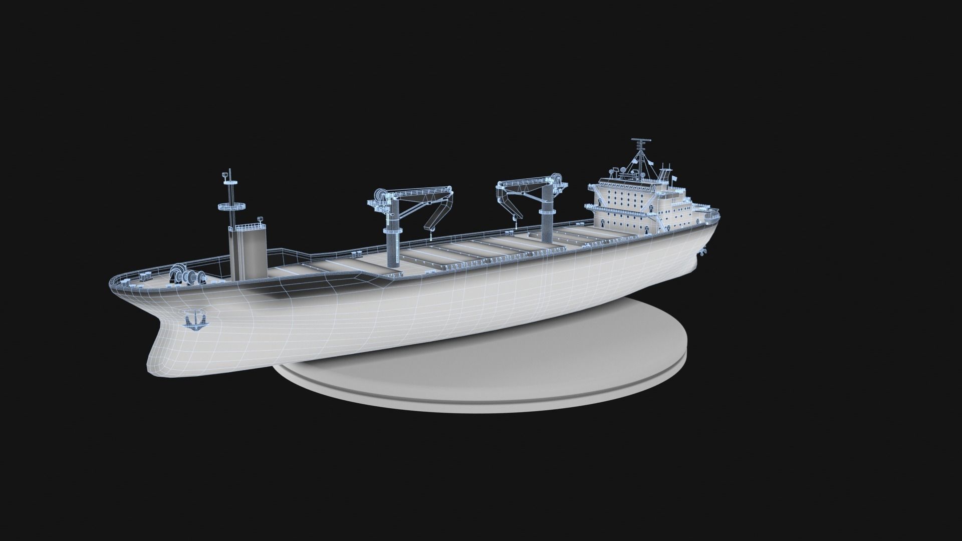 Cargo Ship 1 Low-poly 3D model_16
