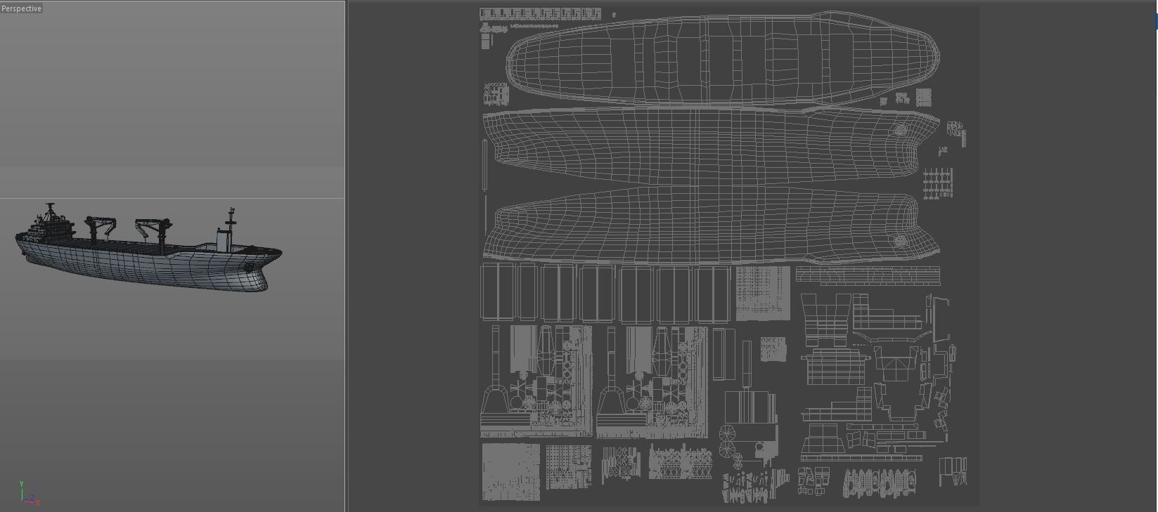 Cargo Ship 1 Low-poly 3D model_12