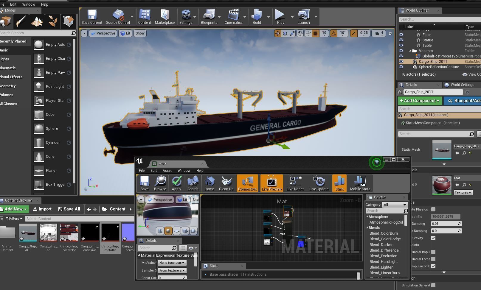 Cargo Ship 1 Low-poly 3D model_22