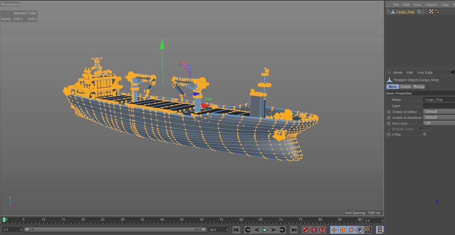 Cargo Ship 1 Low-poly 3D model_14