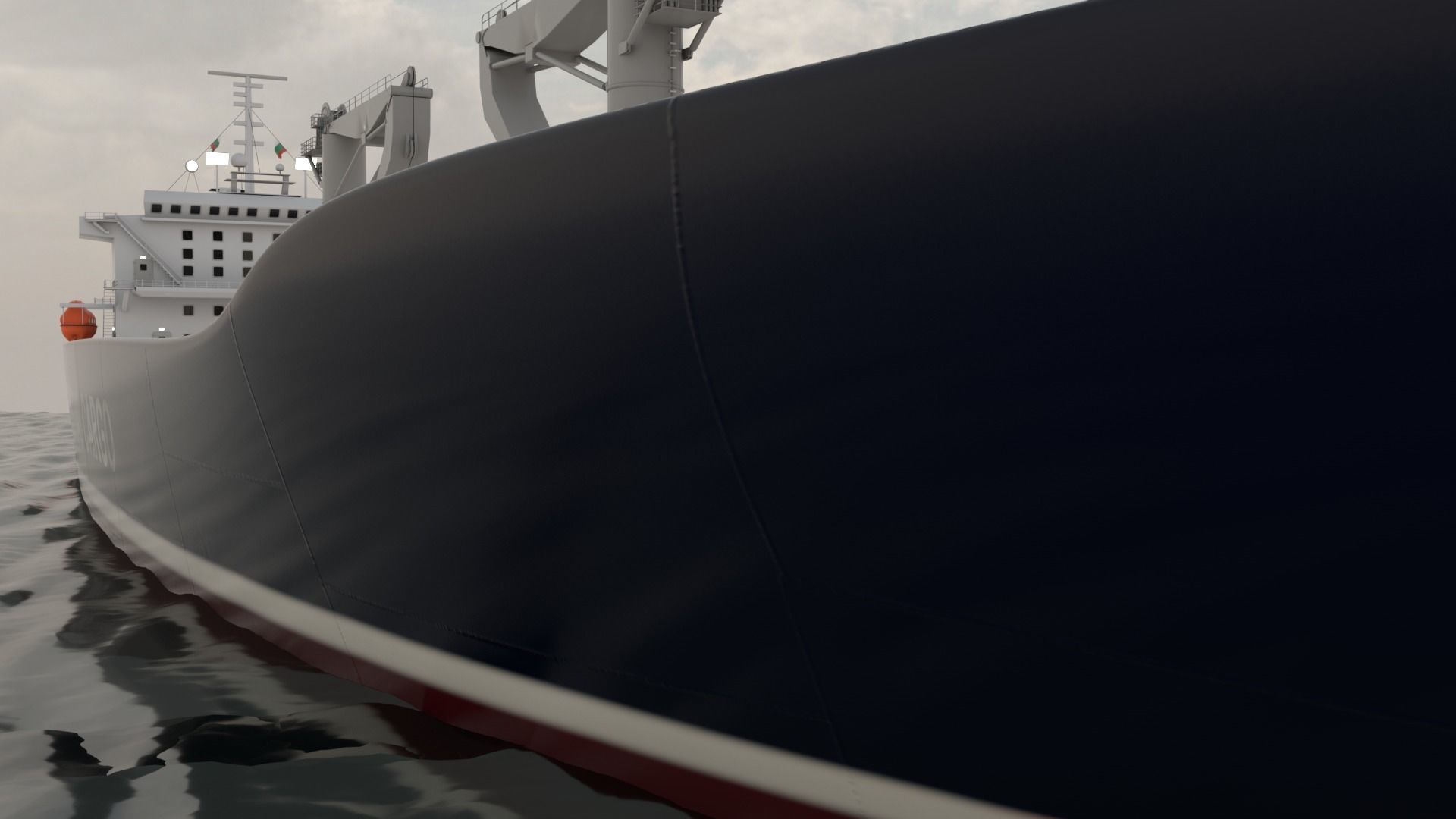 Cargo Ship 1 Low-poly 3D model_8