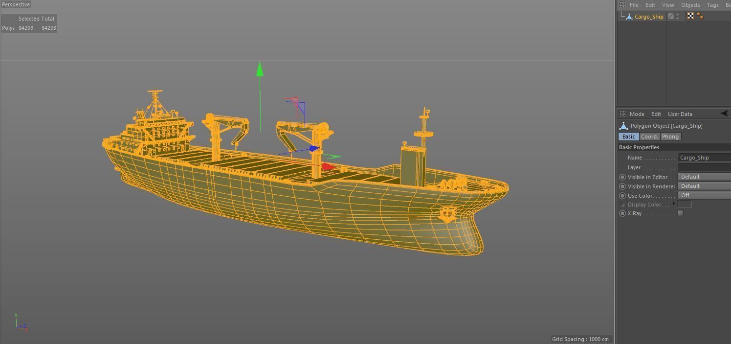 Cargo Ship 1 Low-poly 3D model_13
