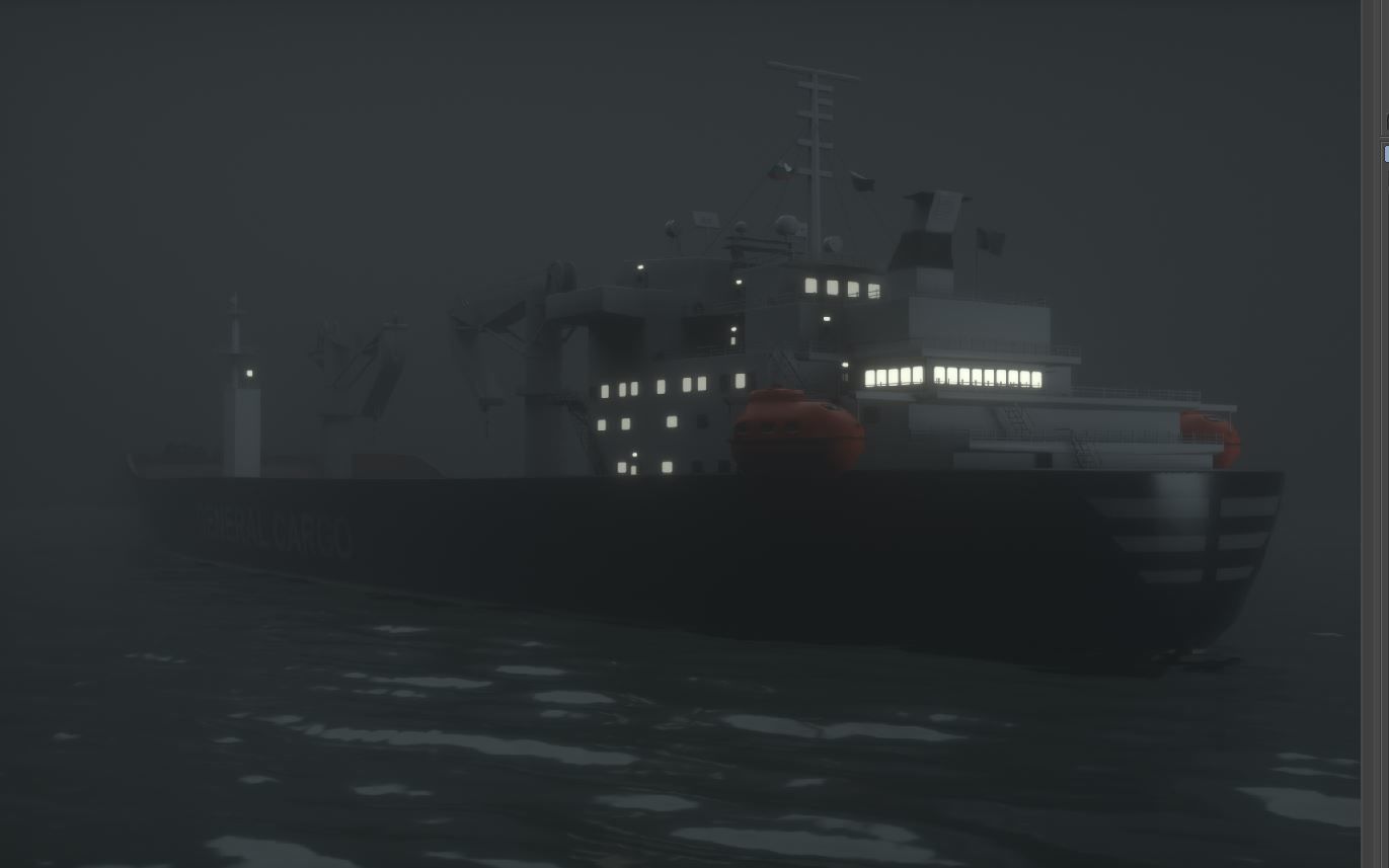 Cargo Ship 1 Low-poly 3D model_6