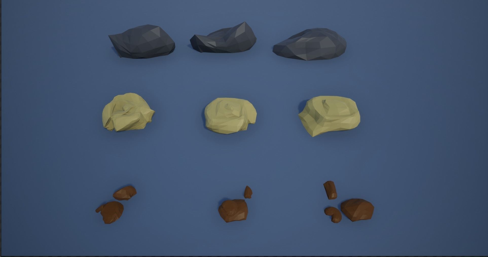 Lowpoly Rocks and Stones Low-poly 3D model_2