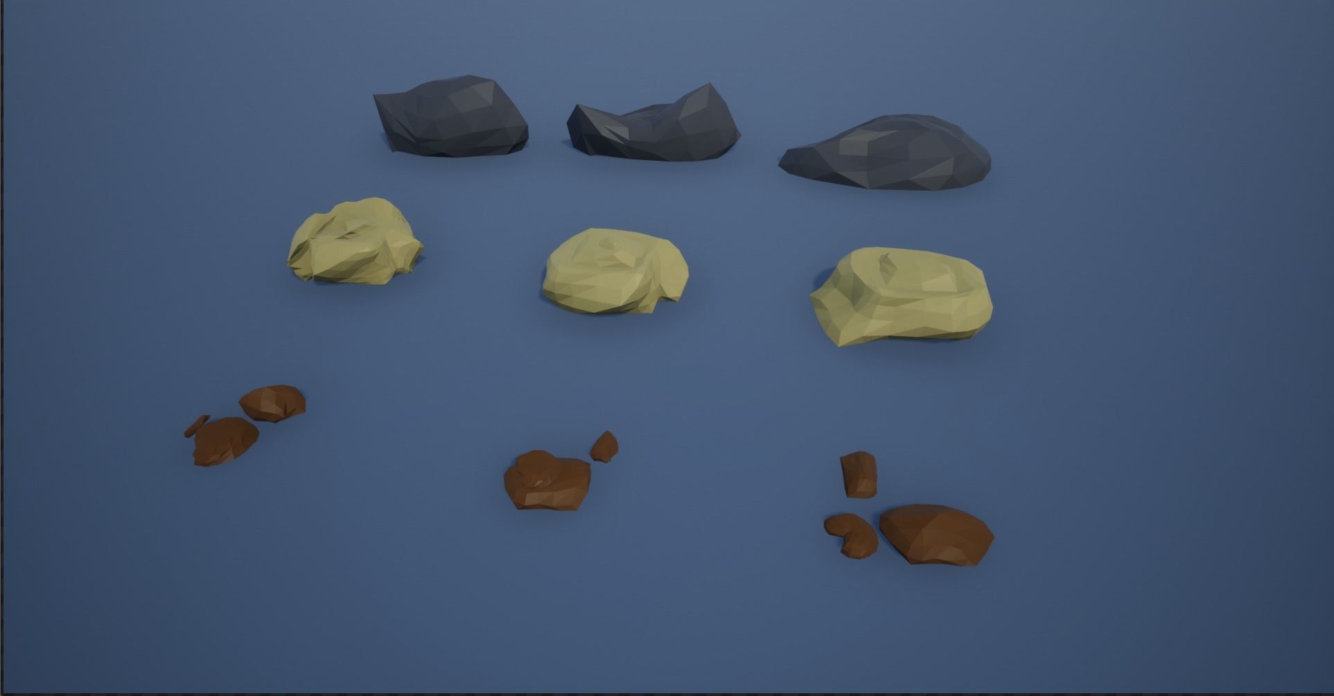 Lowpoly Rocks and Stones Low-poly 3D model_1