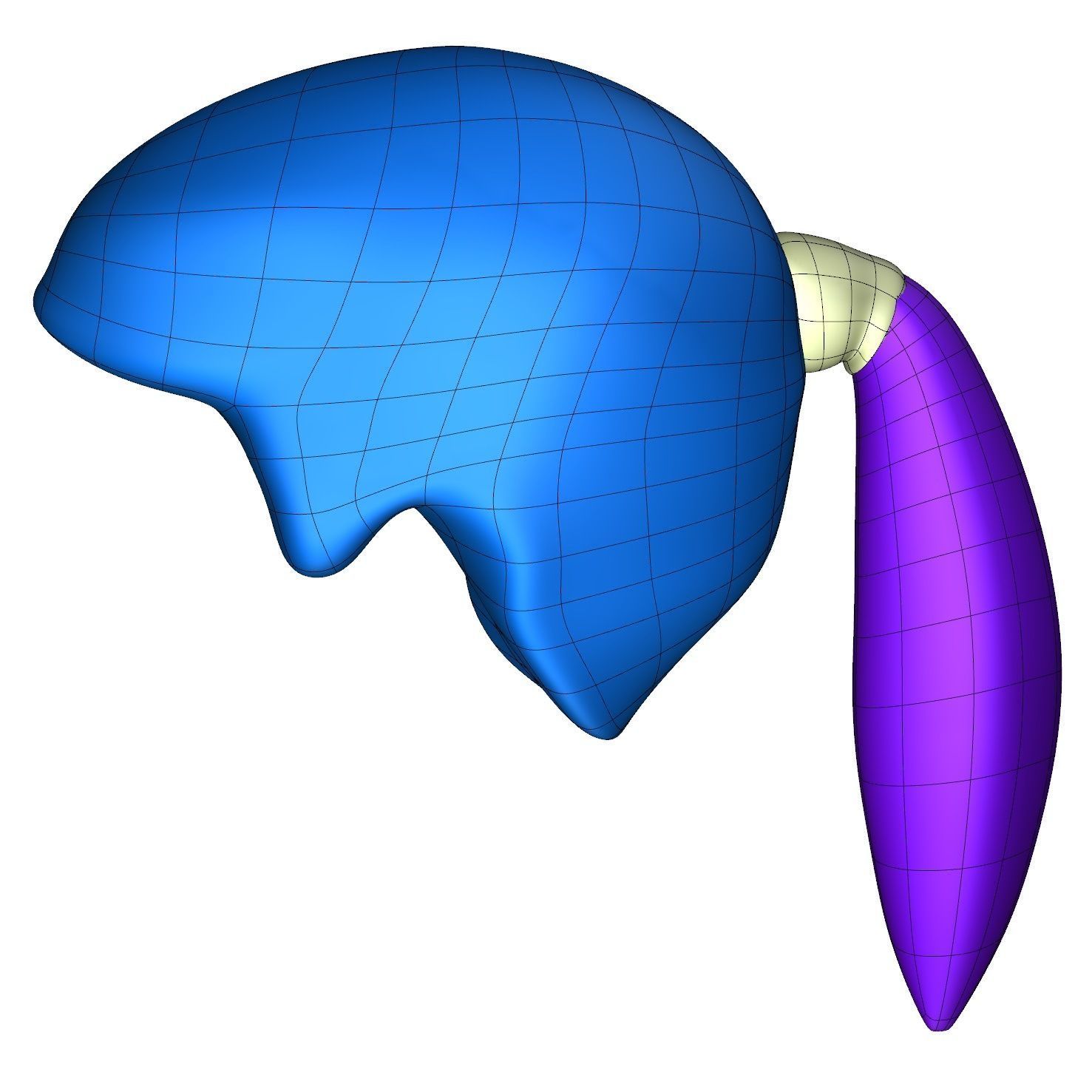 Hair set for F3P1D0V1 model F3P1D0V1hair 3D model_1