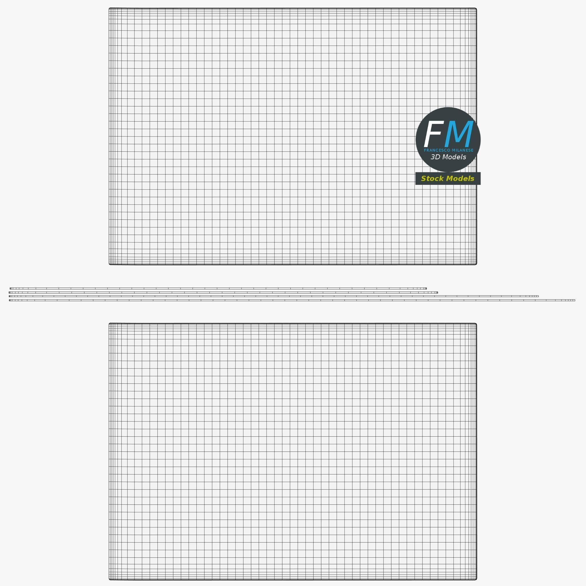 Table top flags with stand 3D model_12