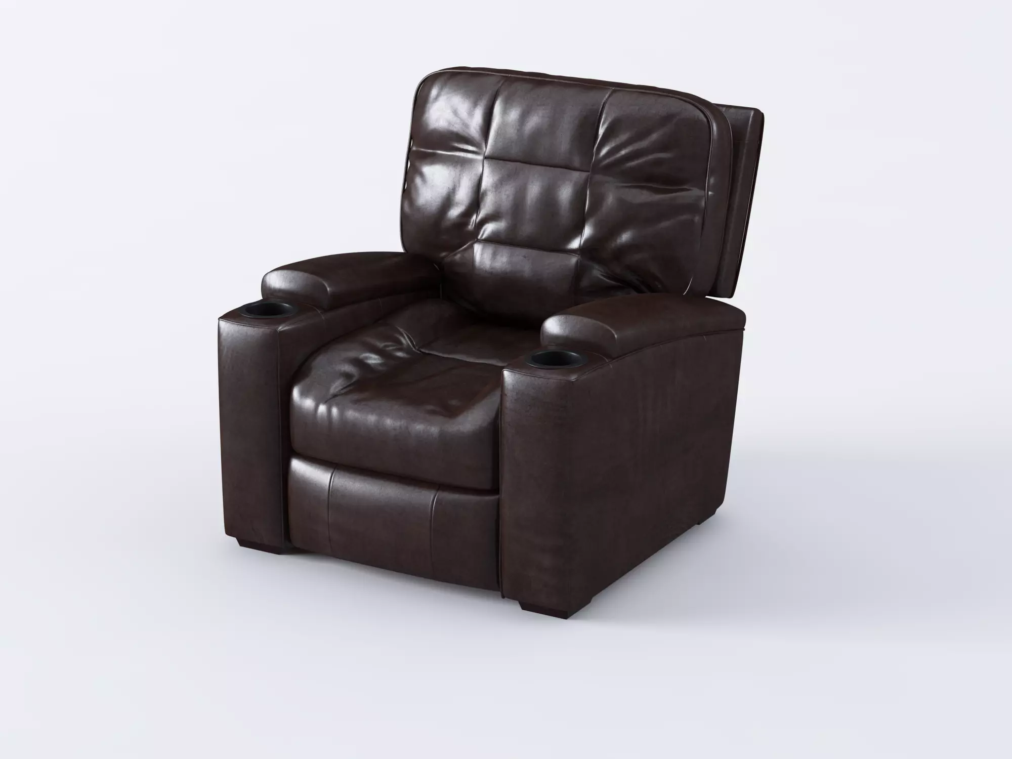 Leather Armchair 3D model_0