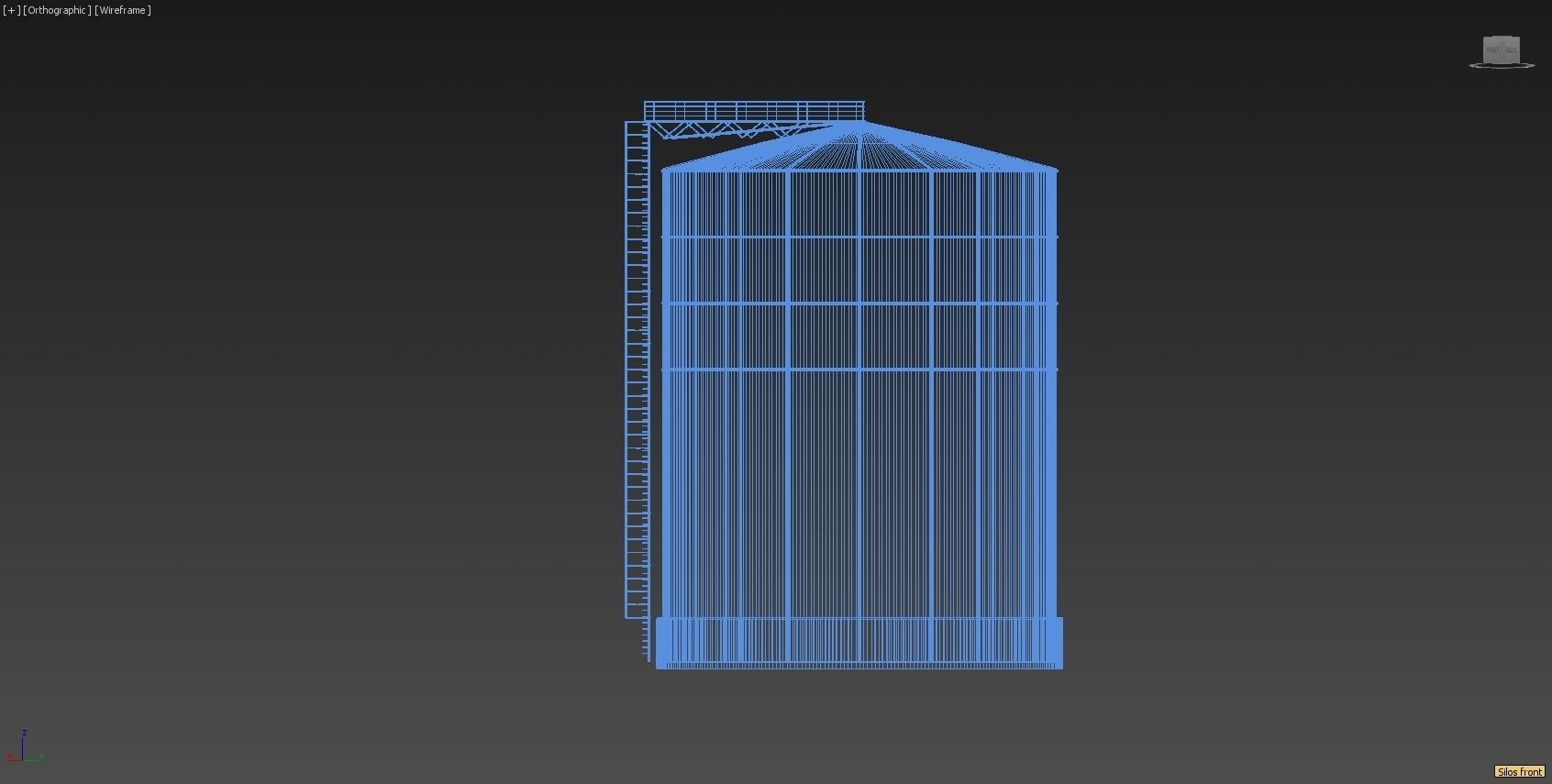 Raw materials silos tank 3D model_3