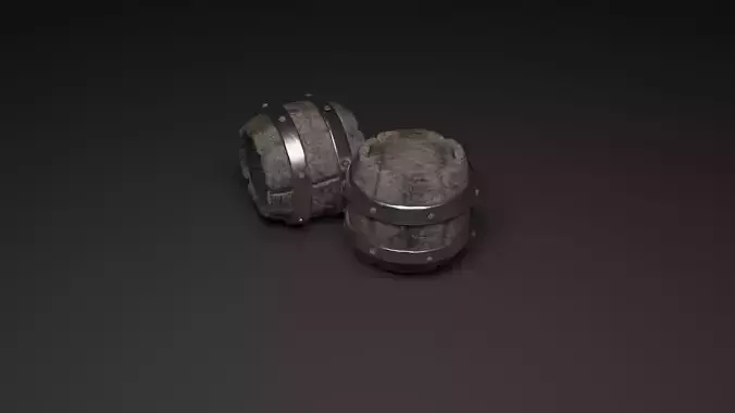 barrel two wooden barrels