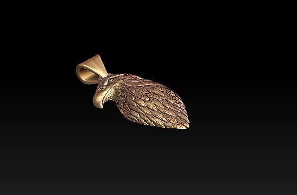 Eagle pendant 3D print model_5