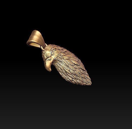 Eagle pendant 3D print model_4
