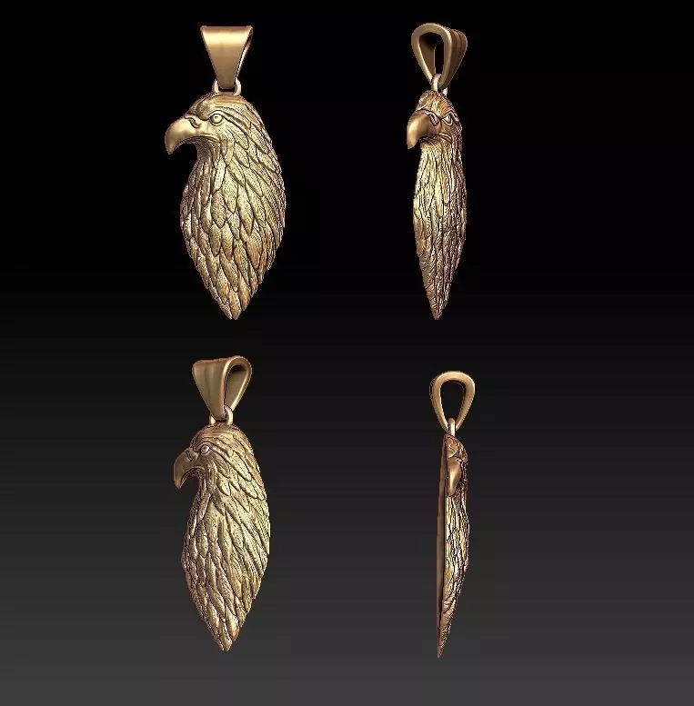 Eagle pendant 3D print model_0