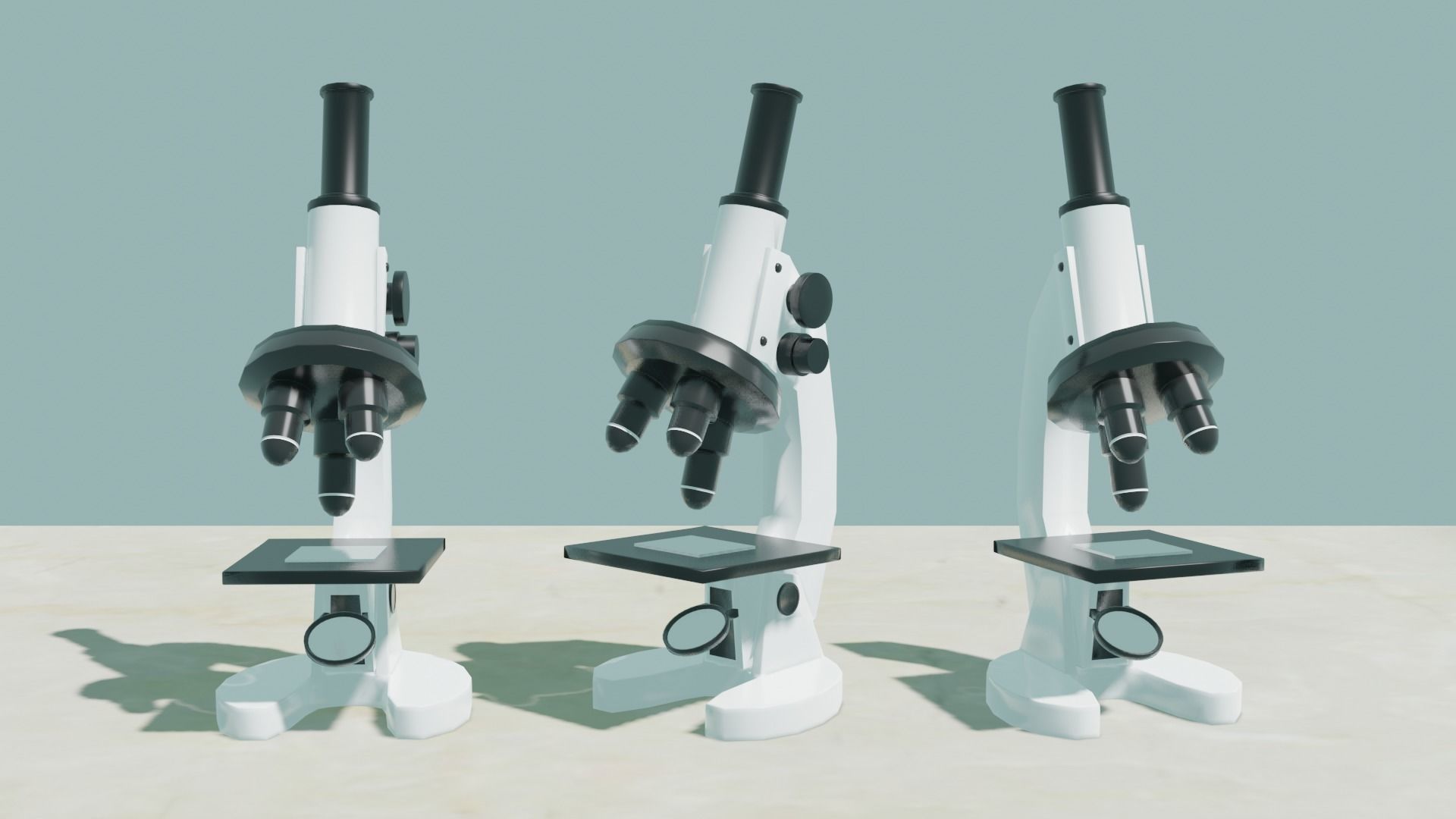 modern microscope  3D model_1