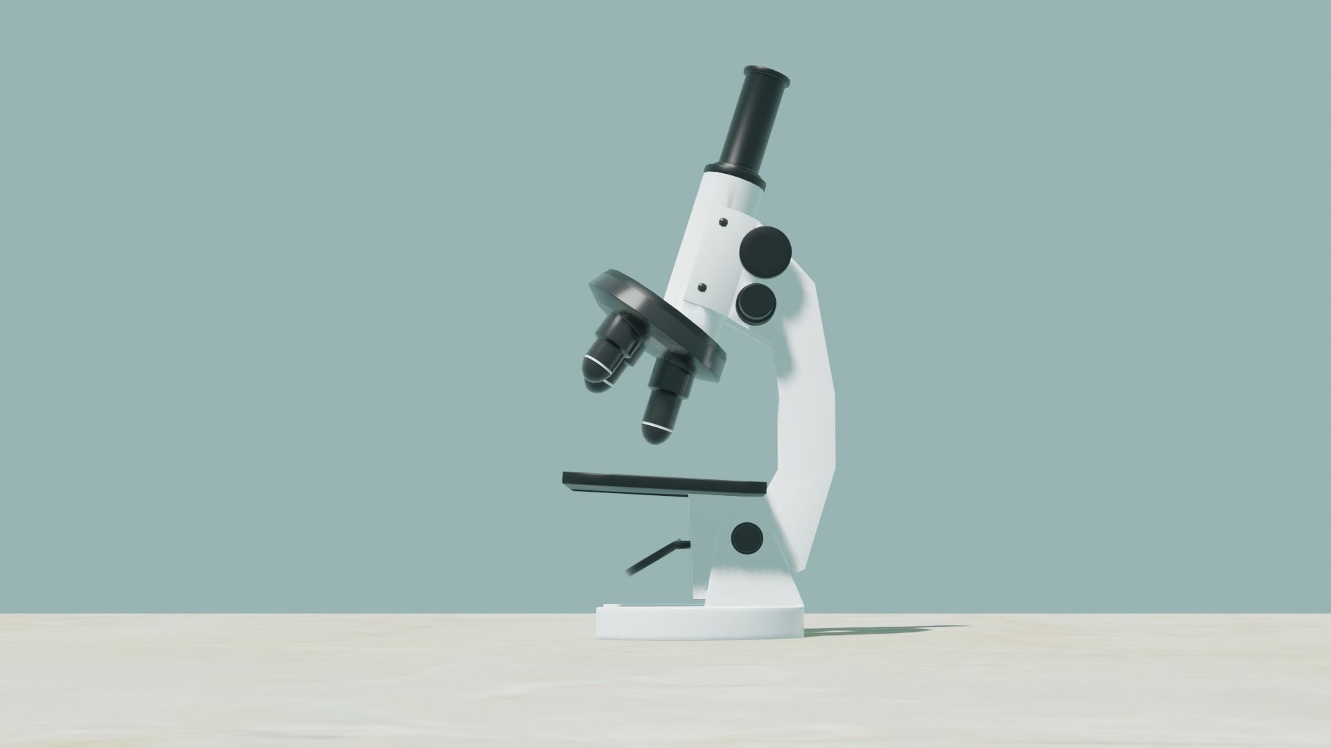modern microscope  3D model_0