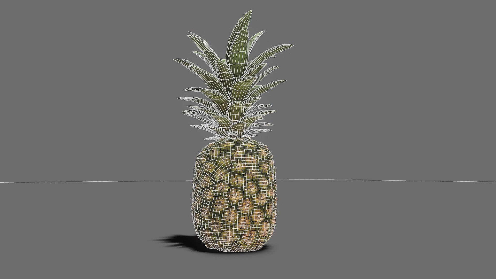Pineapple Real time Low-poly 3D model_9