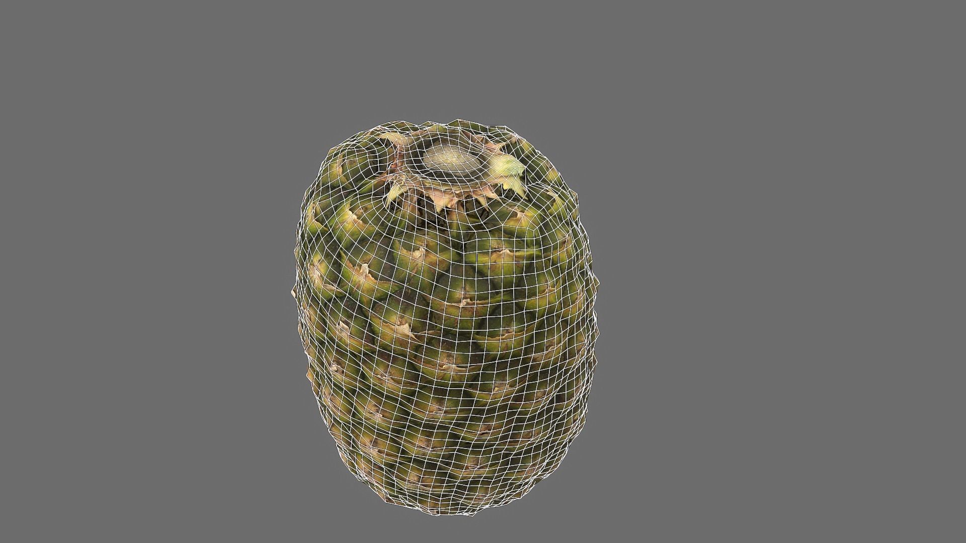 Pineapple Real time Low-poly 3D model_11