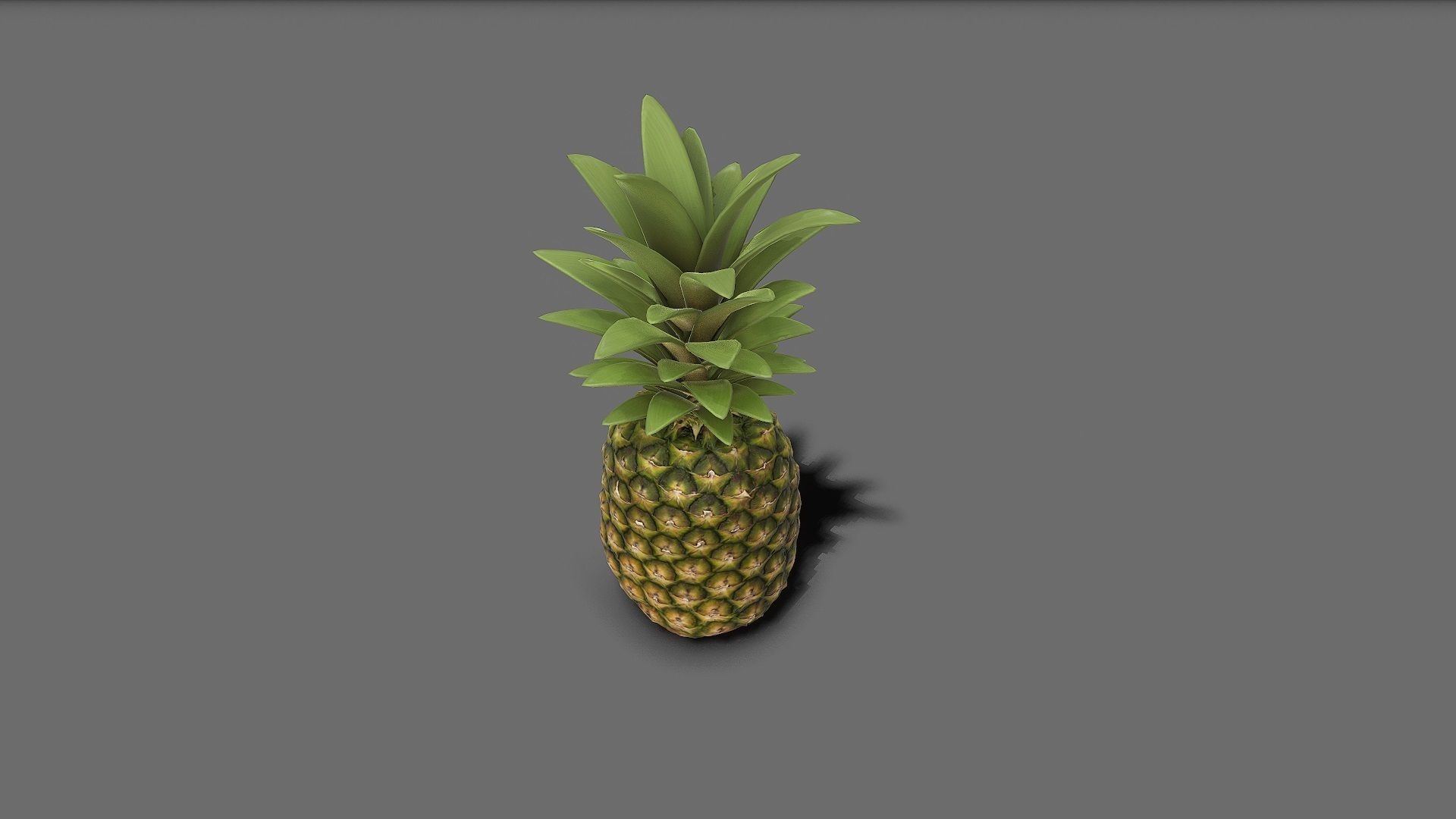 Pineapple Real time Low-poly 3D model_5