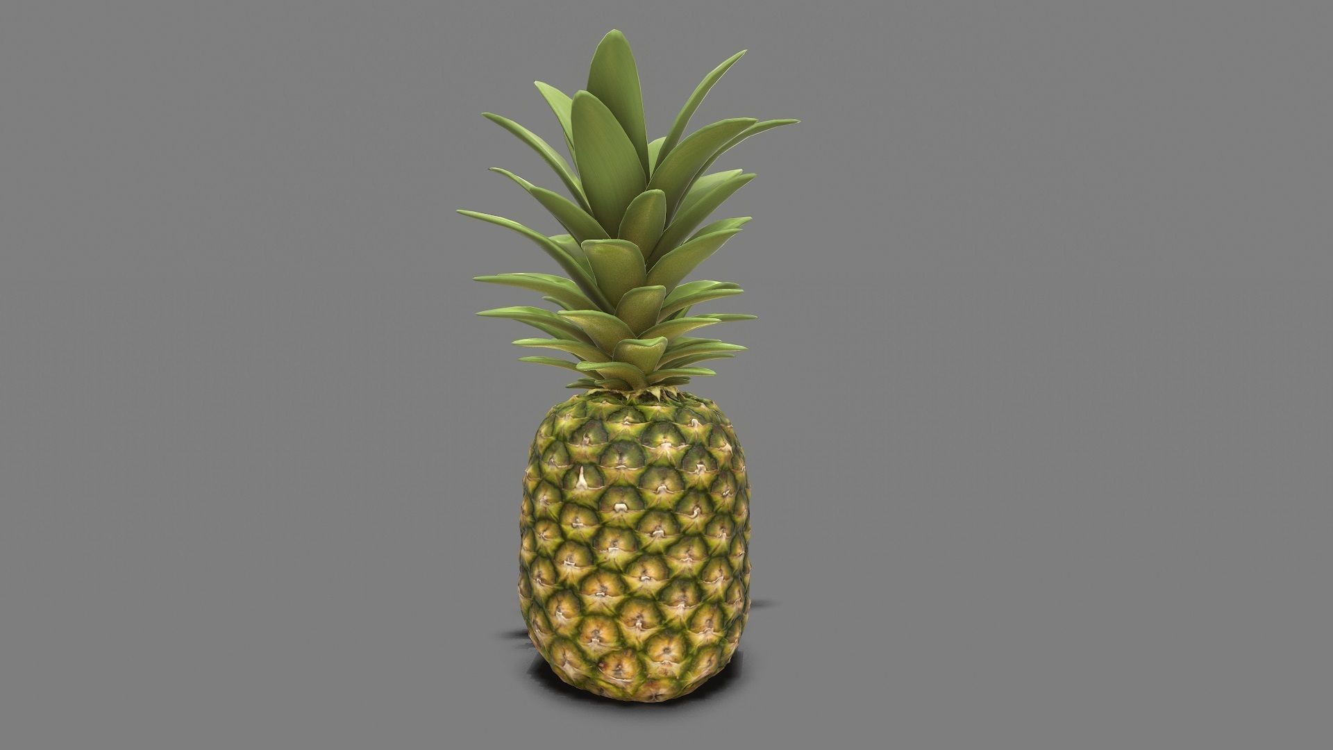 Pineapple Real time Low-poly 3D model_4