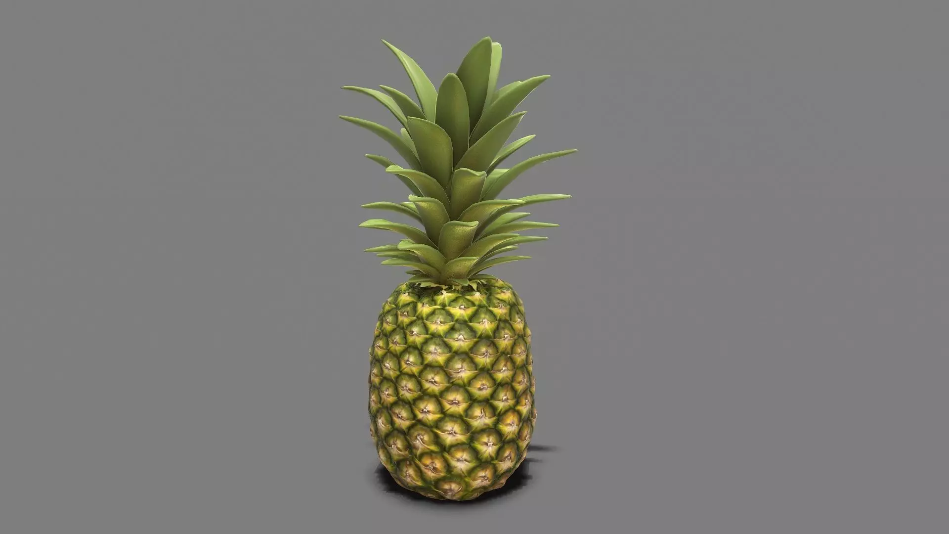 Pineapple Real time Low-poly 3D model_0