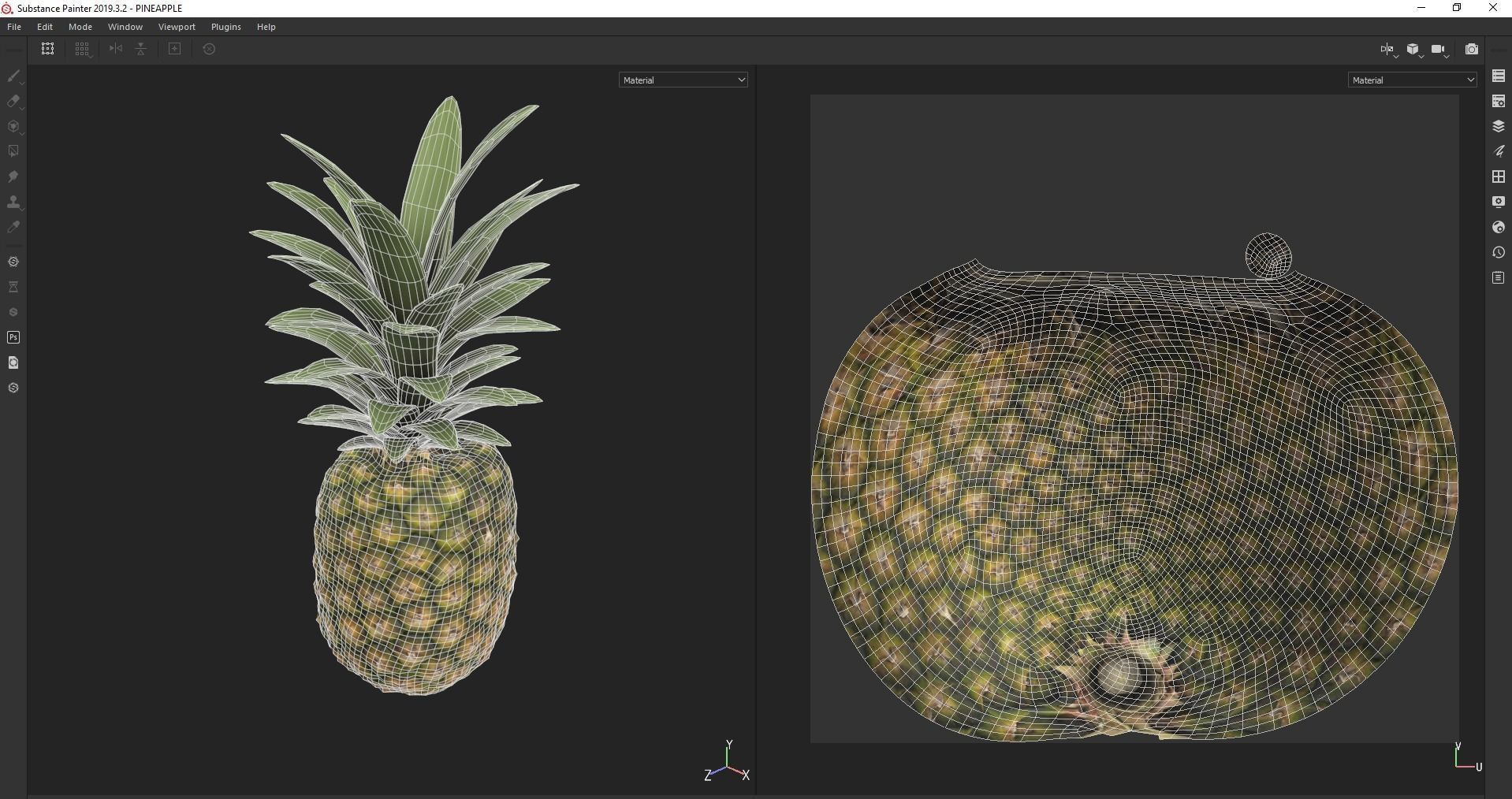 Pineapple Real time Low-poly 3D model_2