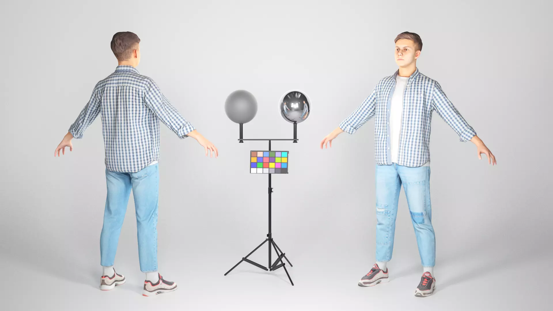 Stylish young man ready for rigging 59 Low-poly 3D model_0