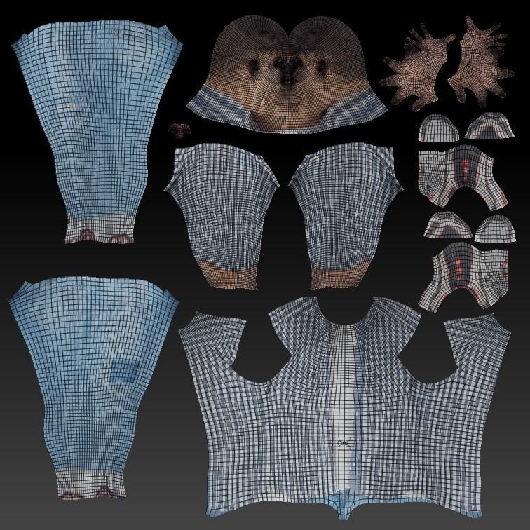 Stylish young man ready for rigging 59 Low-poly 3D model_7