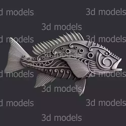3d STL models for CNC router  fish