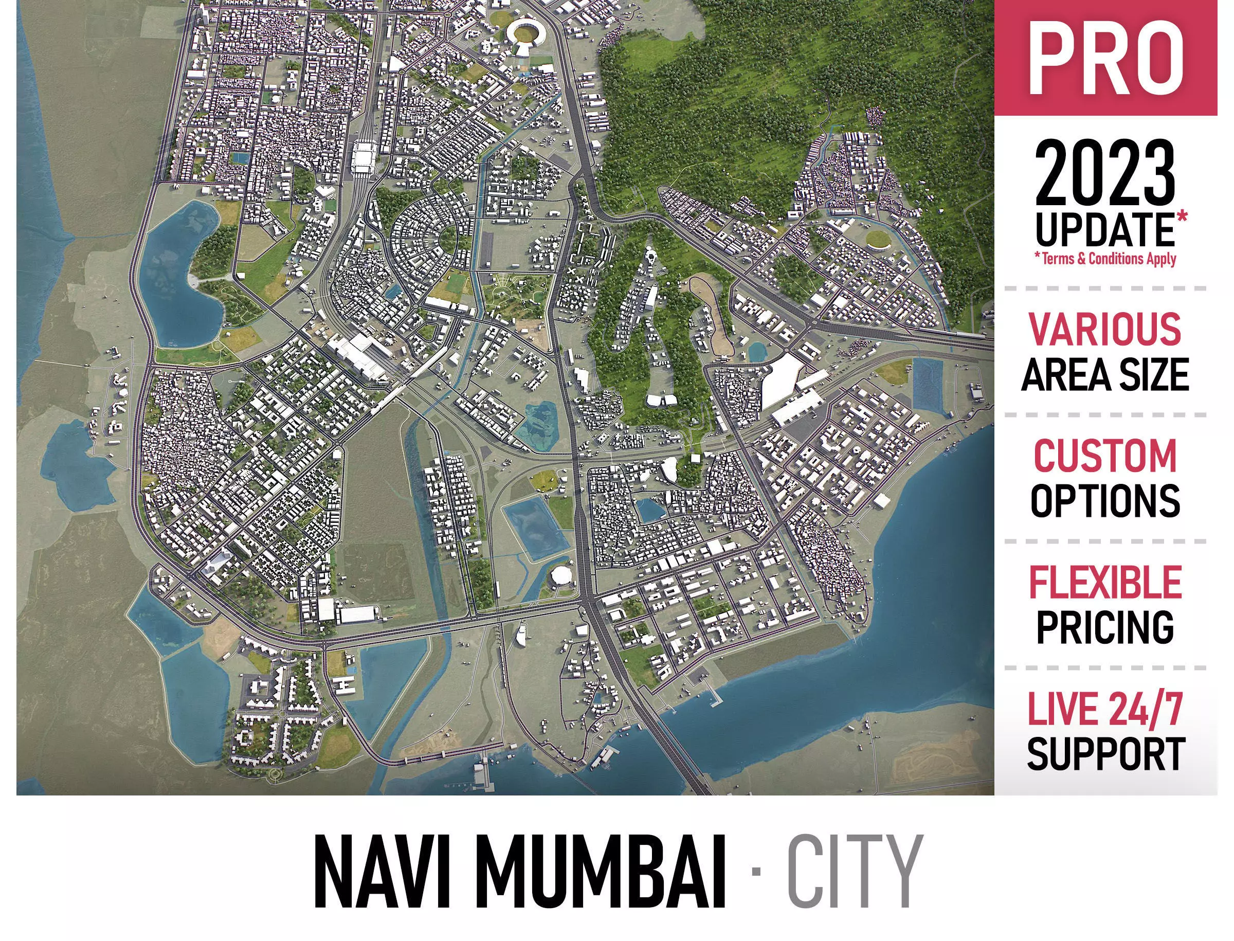 Navi Mumbai Low-poly 3D model_0