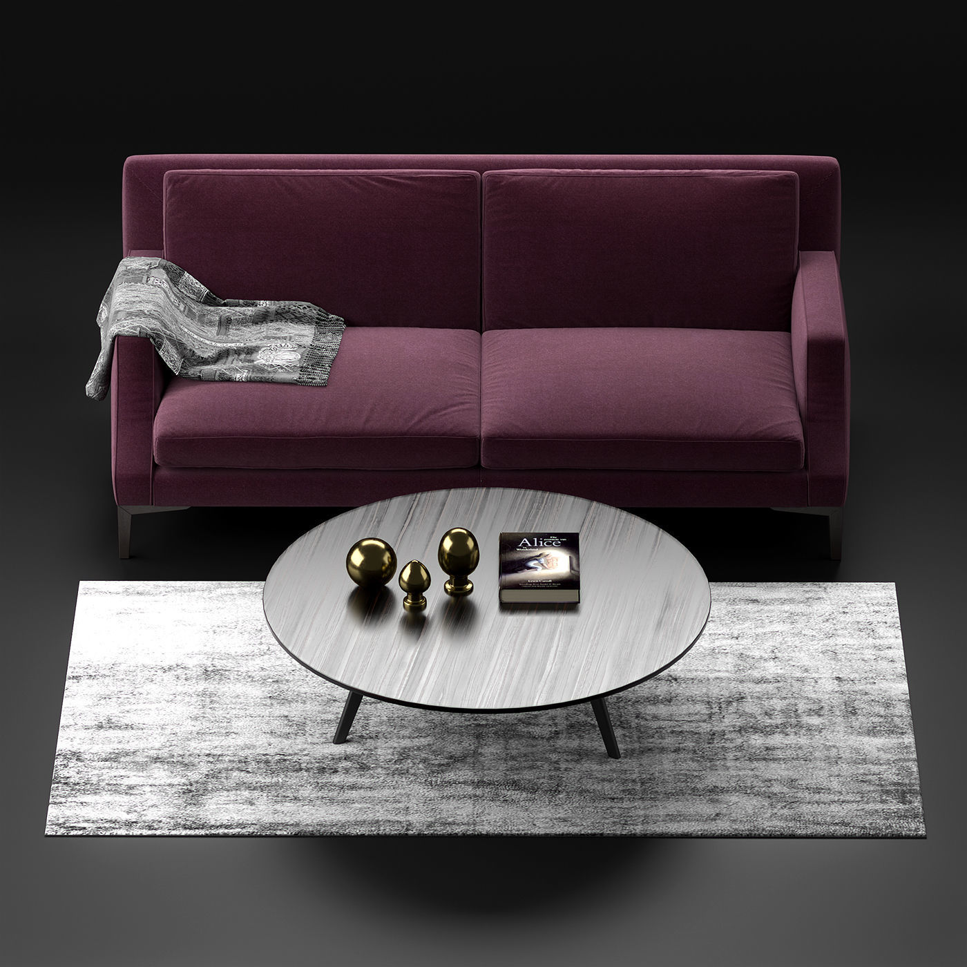 Natuzzi Winston sofa 3D model_4