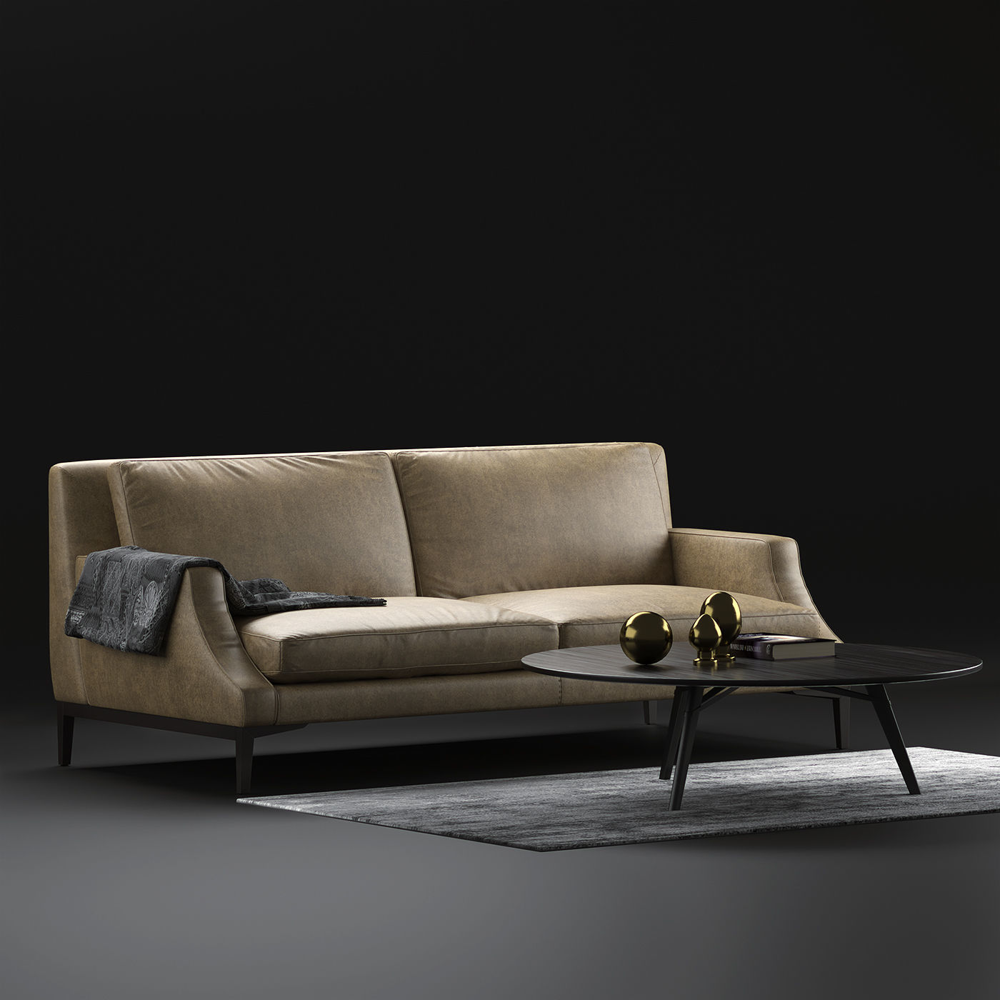 Natuzzi Winston sofa 3D model_1